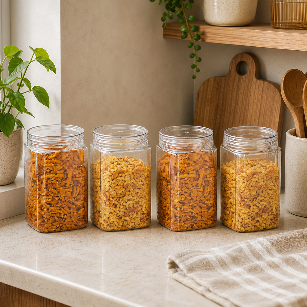 Varg Container 1500ml 4pcs Set | Airtight Storage Jars