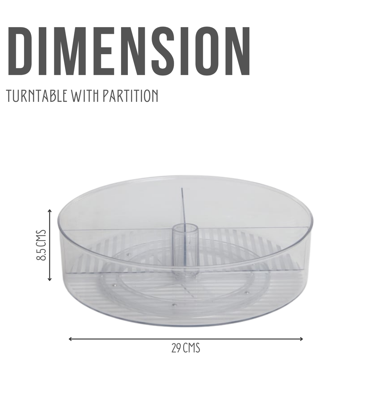 Turntable with Dividers | Rotating Kitchen Organiser