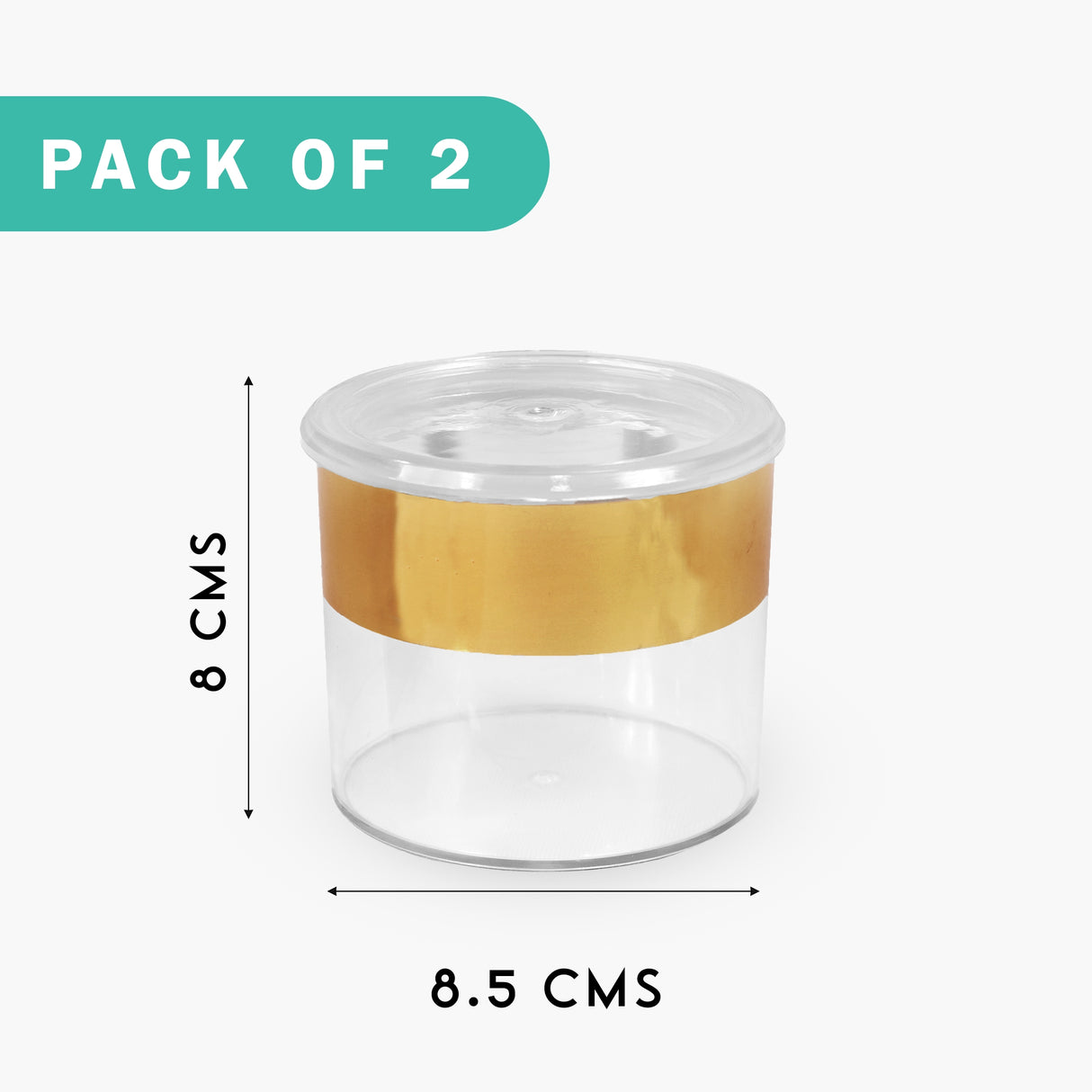 Candy Jar 500ml 2pcs Set | Designer Dry Fruit Jars