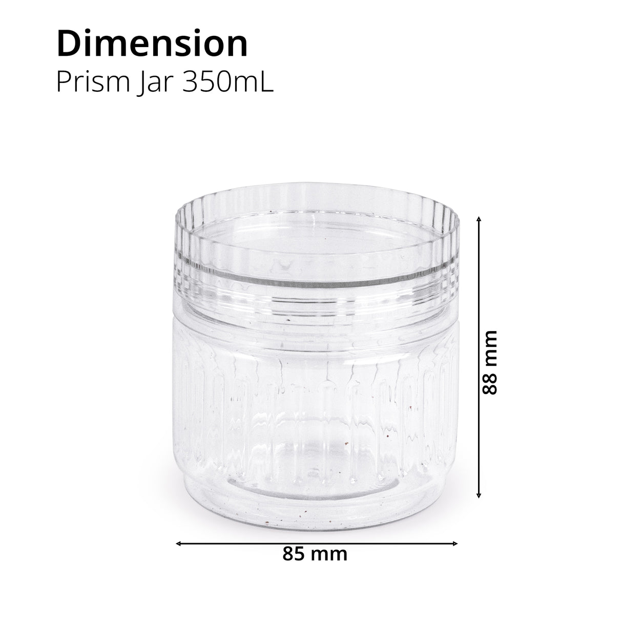 Prism Jar 350ml 6pcs Set | Stackable Kitchen Storage Jars