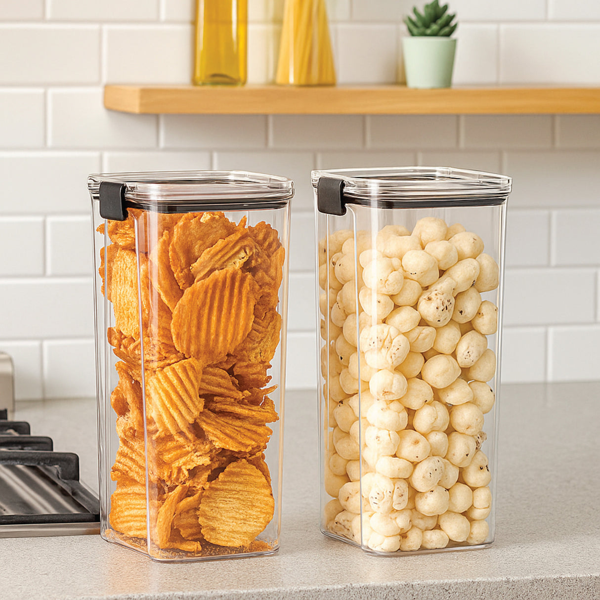 SoFresh FrameUp 1800ml 2pcs Set | Airtight Clip-Lock Storage Jars