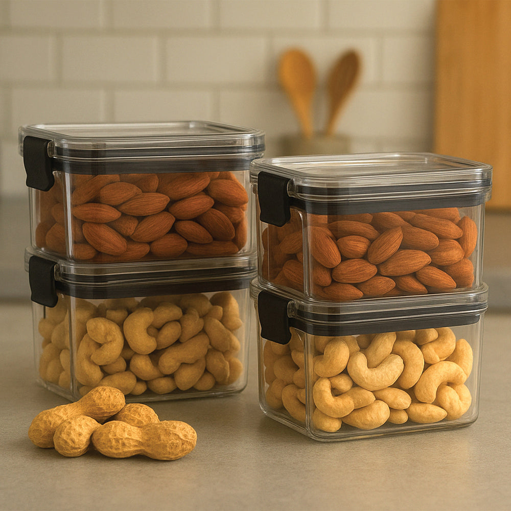 SoFresh FrameUp 460ml 4pcs Set | Airtight Clip-Lock Storage Jars
