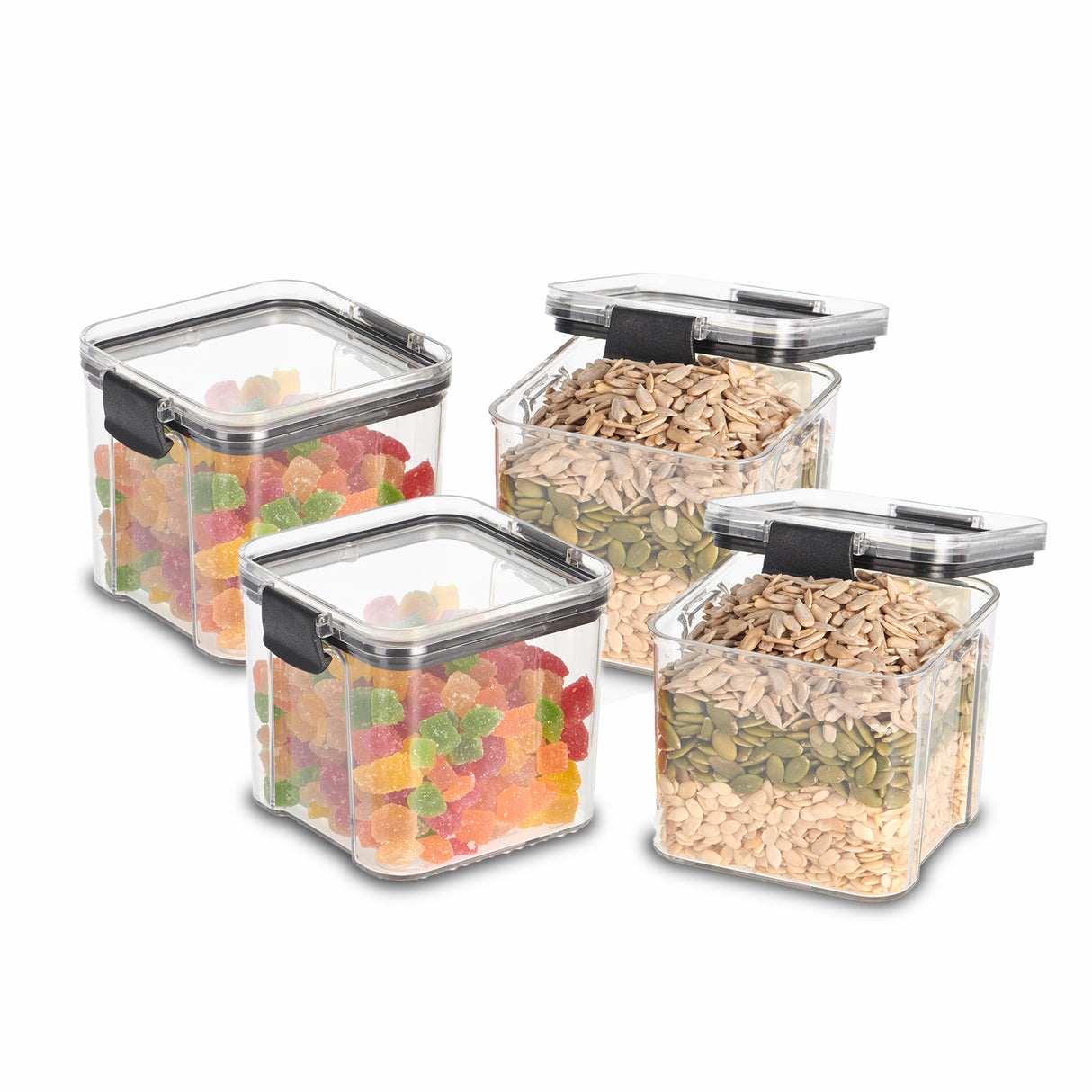SoFresh FrameUp 700ml 4pcs Set | Airtight Clip-Lock Storage Jars