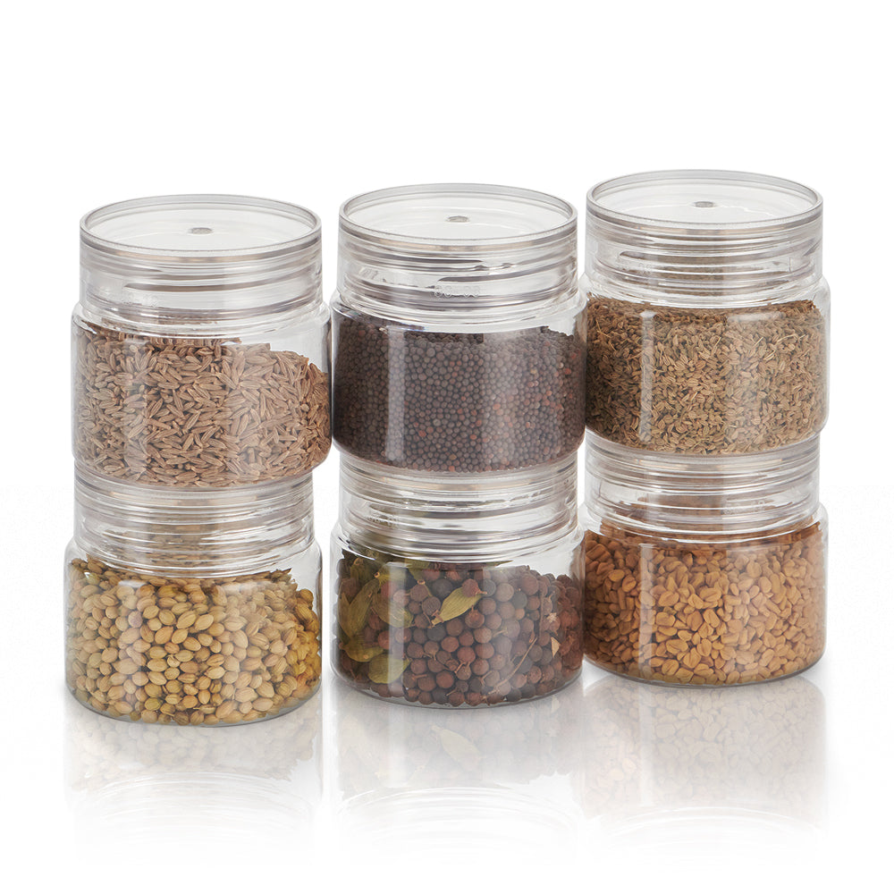 Homely Container 125ml 6pcs Set | Airtight Kitchen Storage Jars