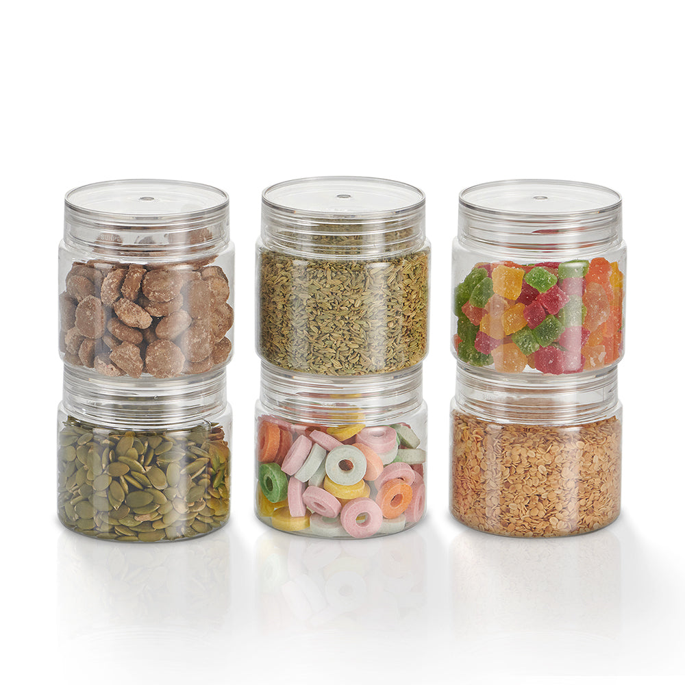 Homely Container 350ml 6pcs Set | Airtight Kitchen Storage Jars