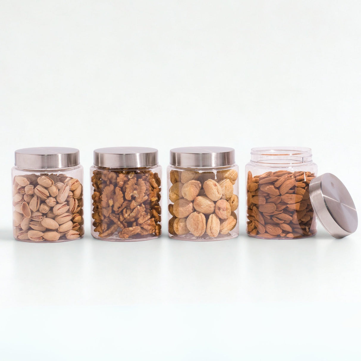 Homely Container 750ml 4pcs Set | Stainless Steel Lids | Storage Jars