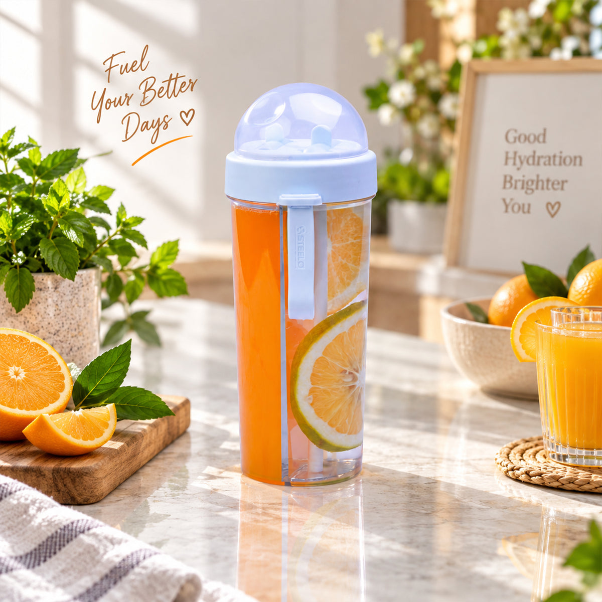 Sipmate Dual Sipper Bottle 600ml | Dual Sipper Water Bottle