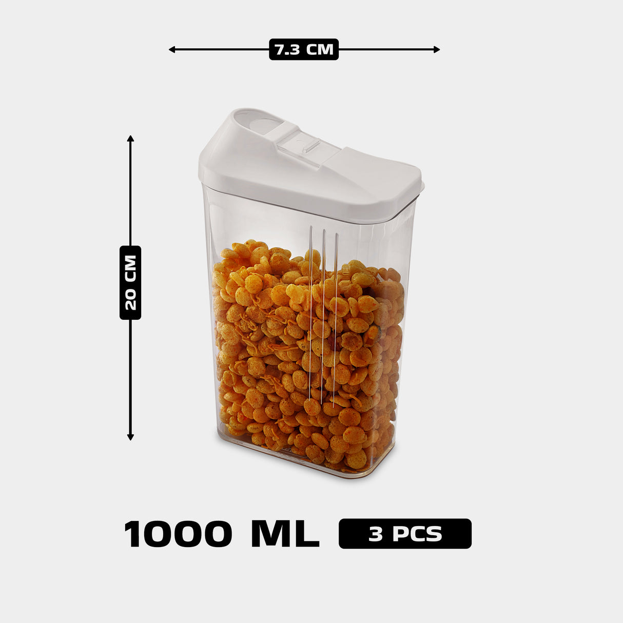 Skippar Container 1000ml 6pcs Set | Airtight Storage Jars