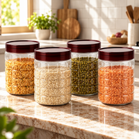Solitaire Container 1200ml 4pcs Set | Airtight Kitchen Storage Jars