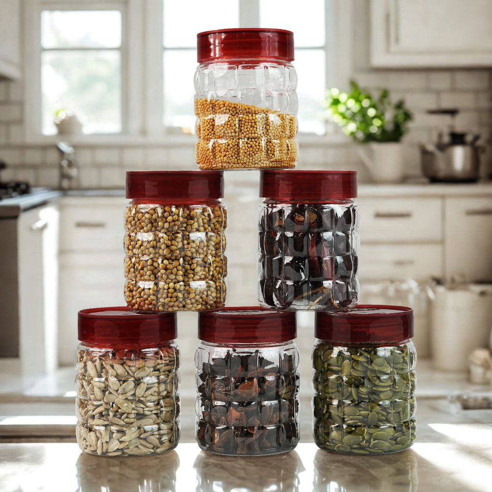 Solitaire Container 300ml 6pcs Set | Airtight Kitchen Storage Jars