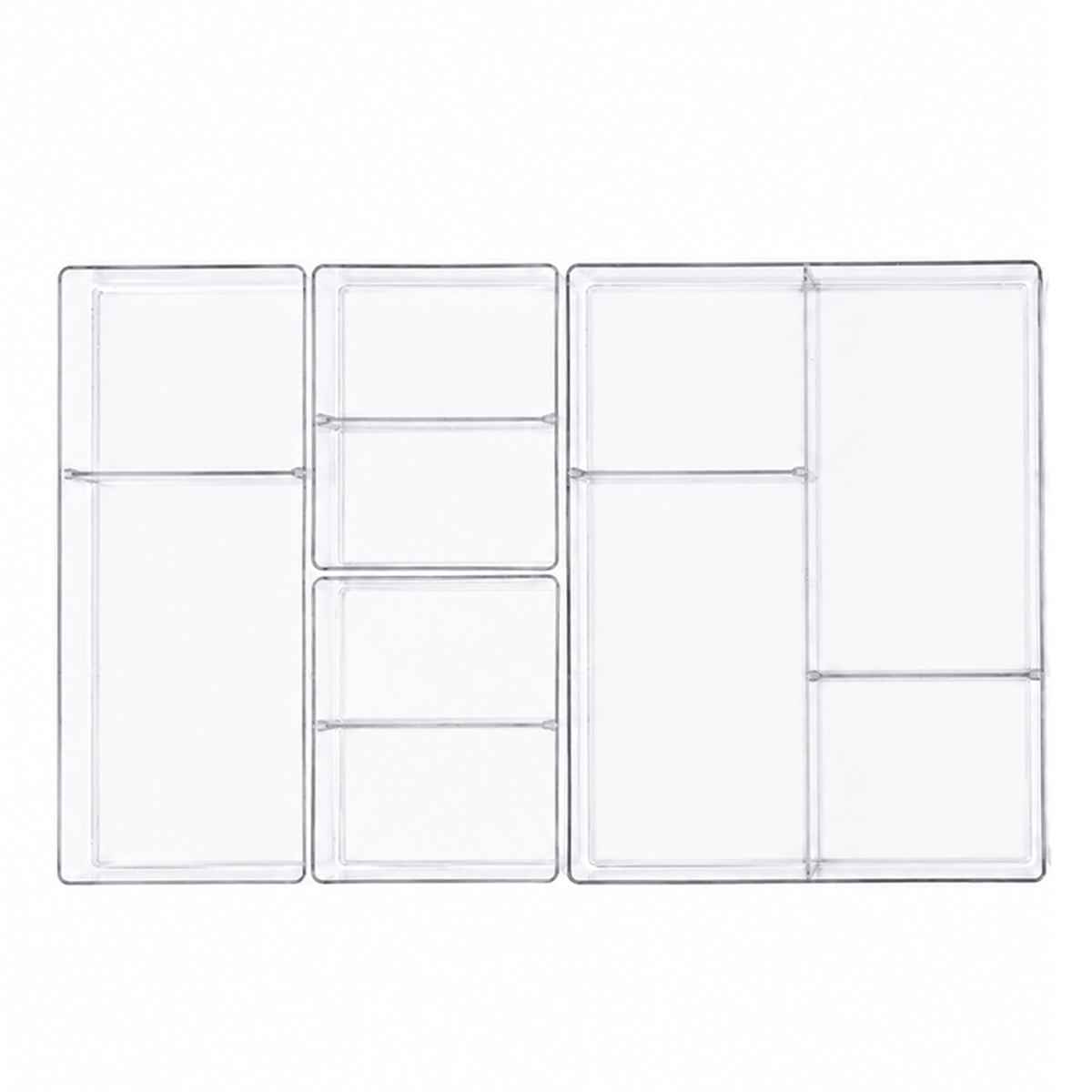 Everyday Adjustable Divider Tray | 4pcs Set | Multipurpose Storage Trays