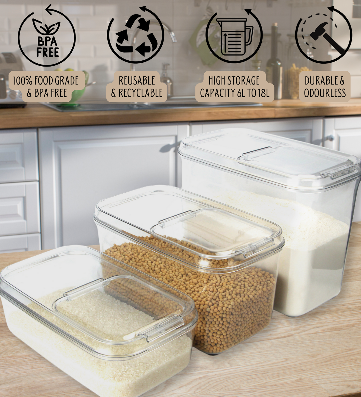 Dry Storage Container 6L | Small Dry Storage Bin