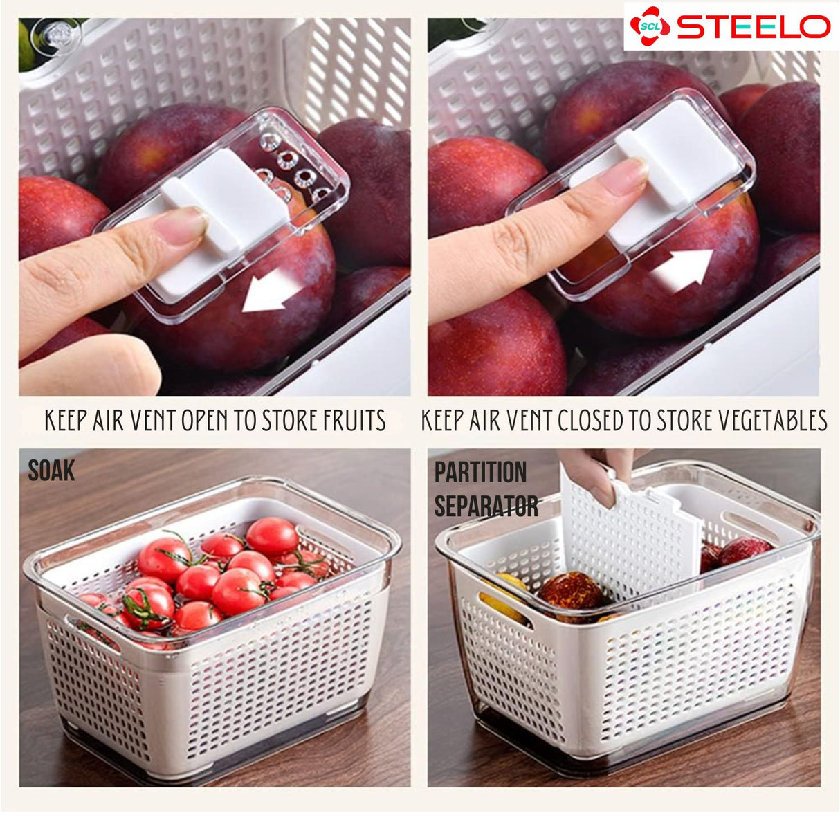 Fridge Food Basket 3pcs Set | Fridge Organiser Baskets