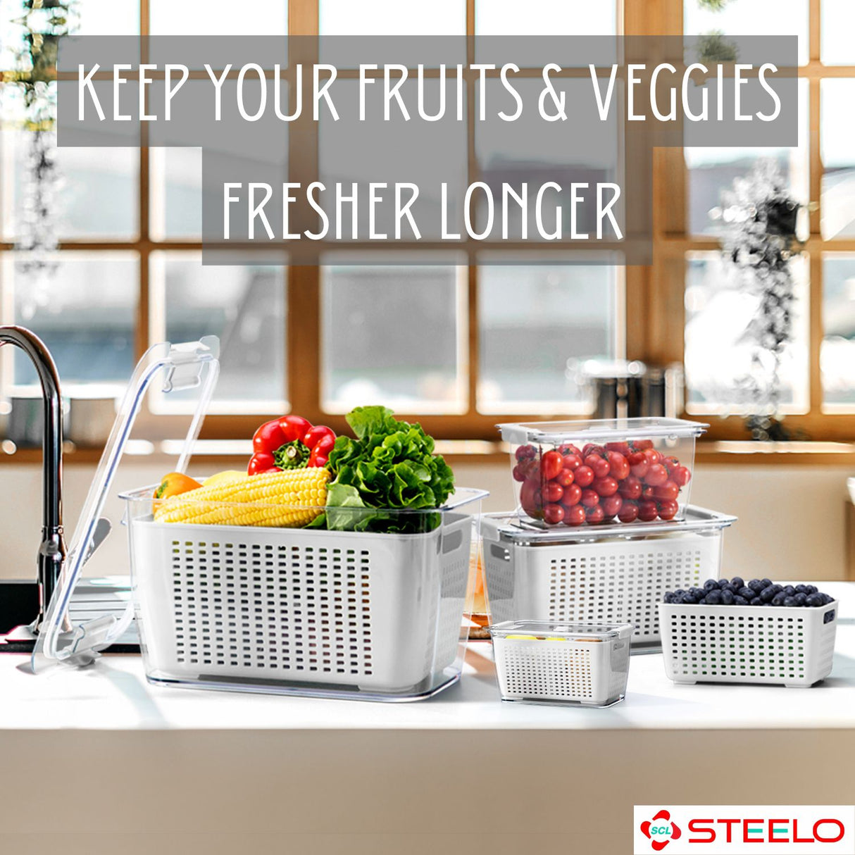 Fridge Food Basket 3pcs Set | Fridge Organiser Baskets
