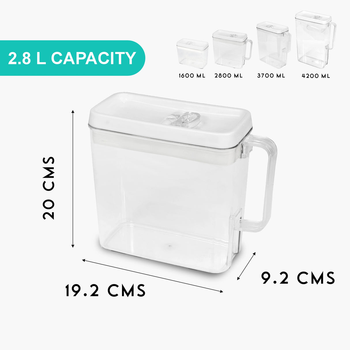 SoFresh Flip-Lock Container 2800ml | Airtight Dry Storage Jar