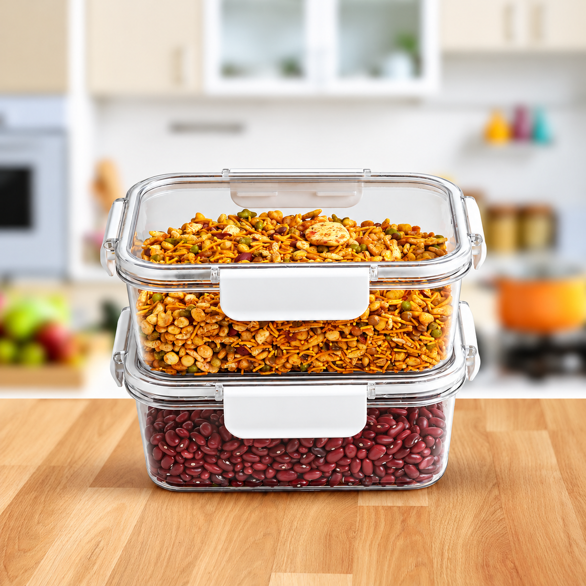 SoFresh Rectangular Container 1200ml 2pcs Set | Leakproof Food Containers