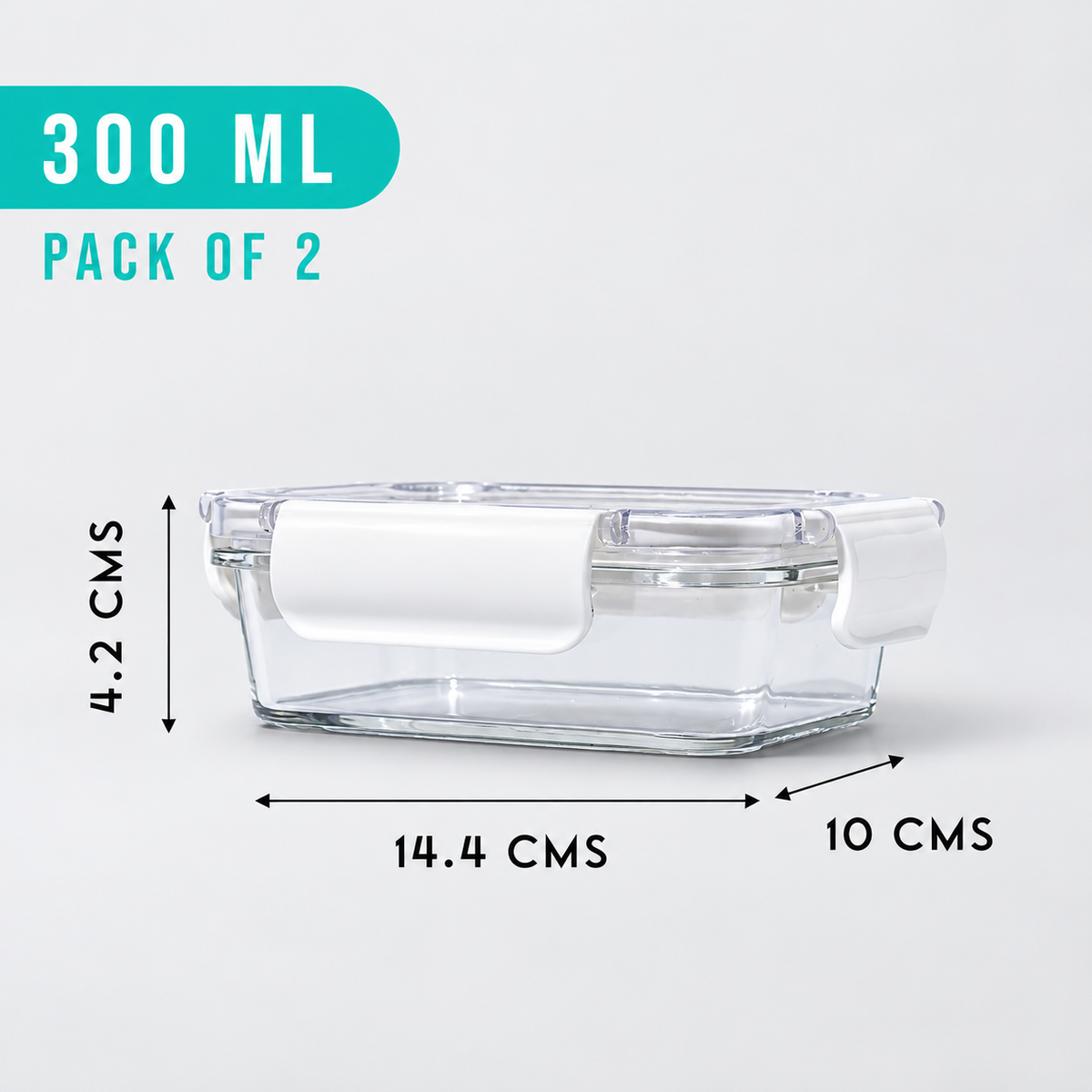 SoFresh Rectangular Container 300ml 2pcs Set | Leakproof Food Containers
