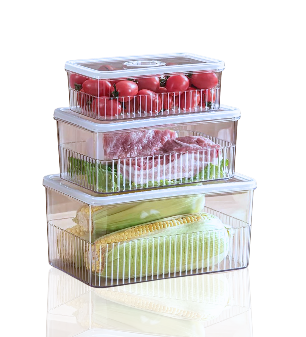 Food Storage Box 3pcs Set | Stackable Storage Boxes