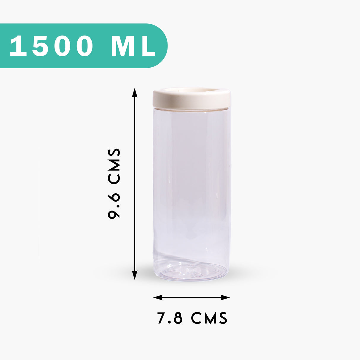 Stack & Lock Round Container 1500ml 4pcs Set | Stackable Storage Jars