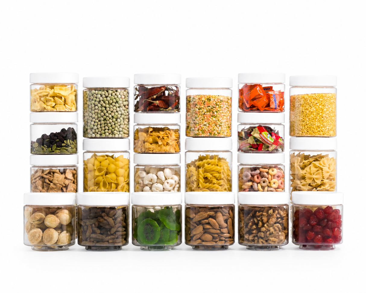 Stack & Lock Square Container 21pcs Set | Stackable Storage Jars