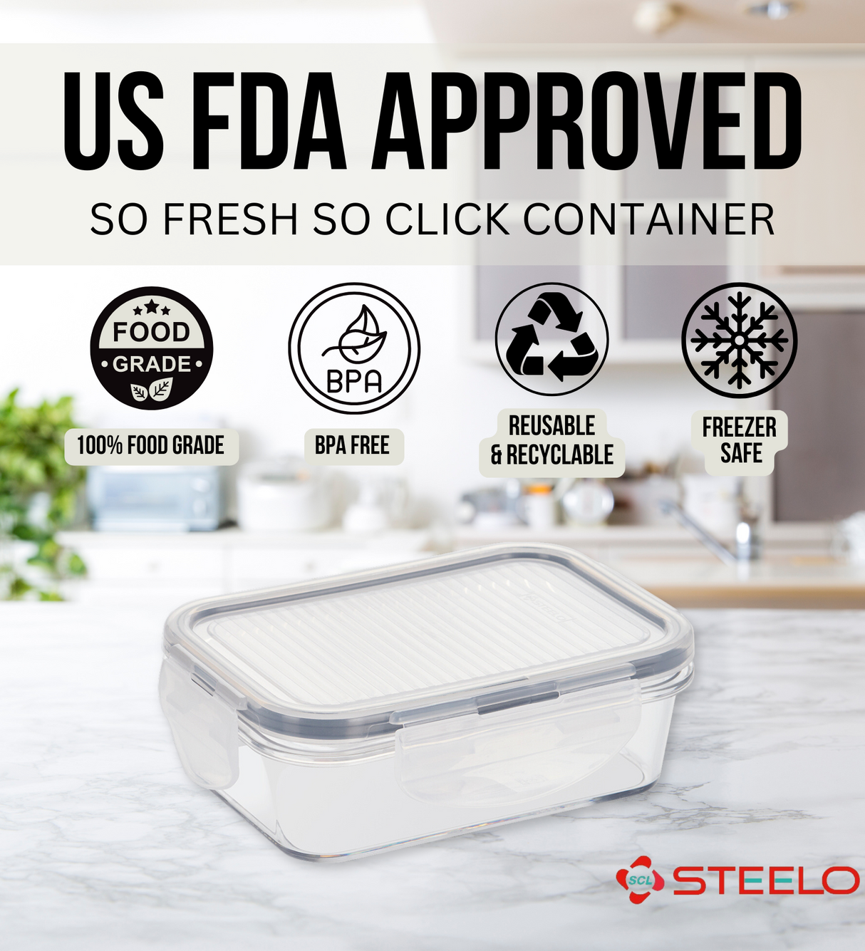 SoFresh SoClick Container 300ml 4pcs Set | Click-Lock Food Containers