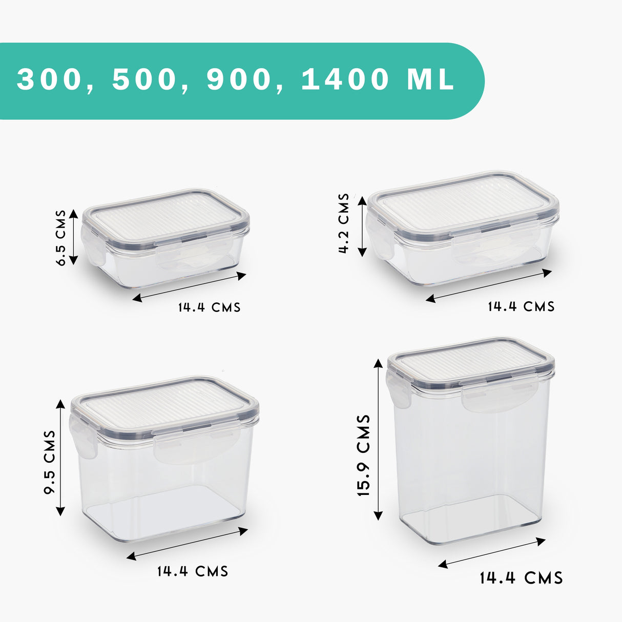 SoFresh SoClick Container 6pcs Set | Click-Lock Food Containers