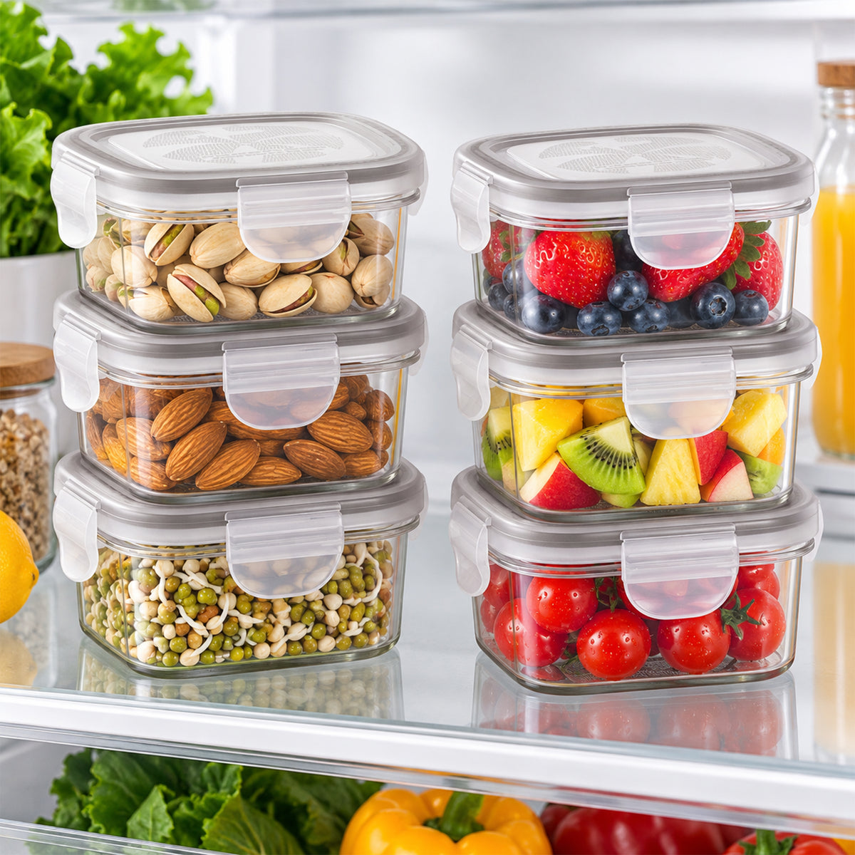 SoFresh Square Container 1000ml 2pcs Set | Airtight Food Containers