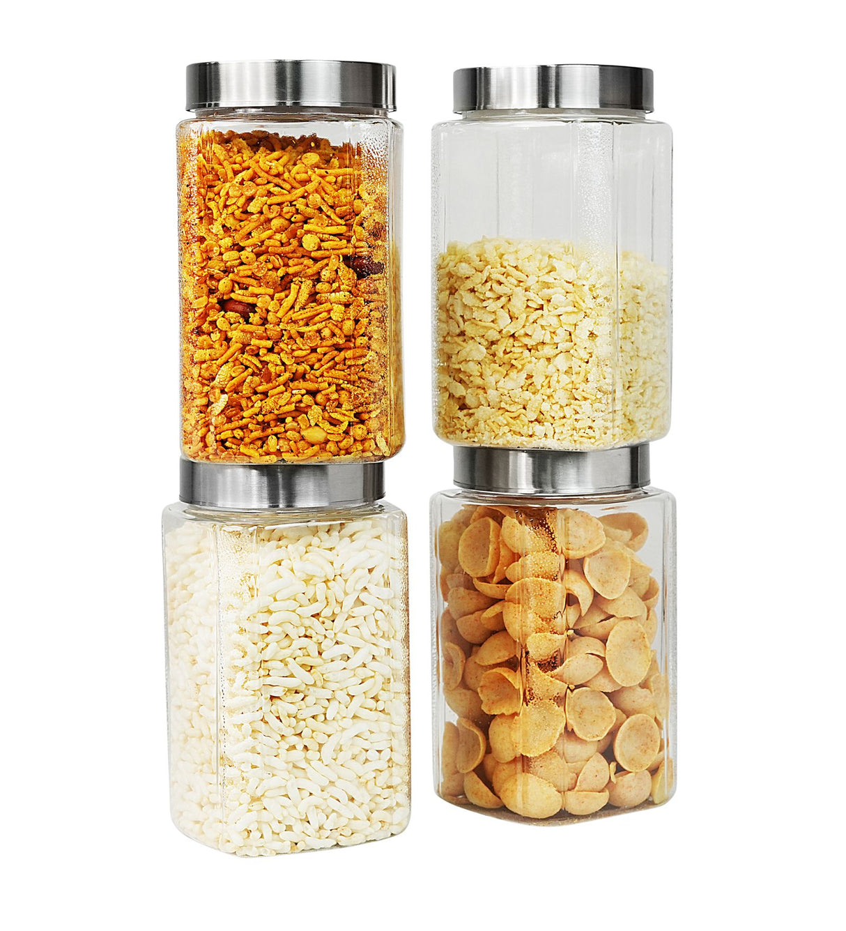 Varg Container 1000ml 4pcs Set | Stainless Steel Lids | Storage Jars