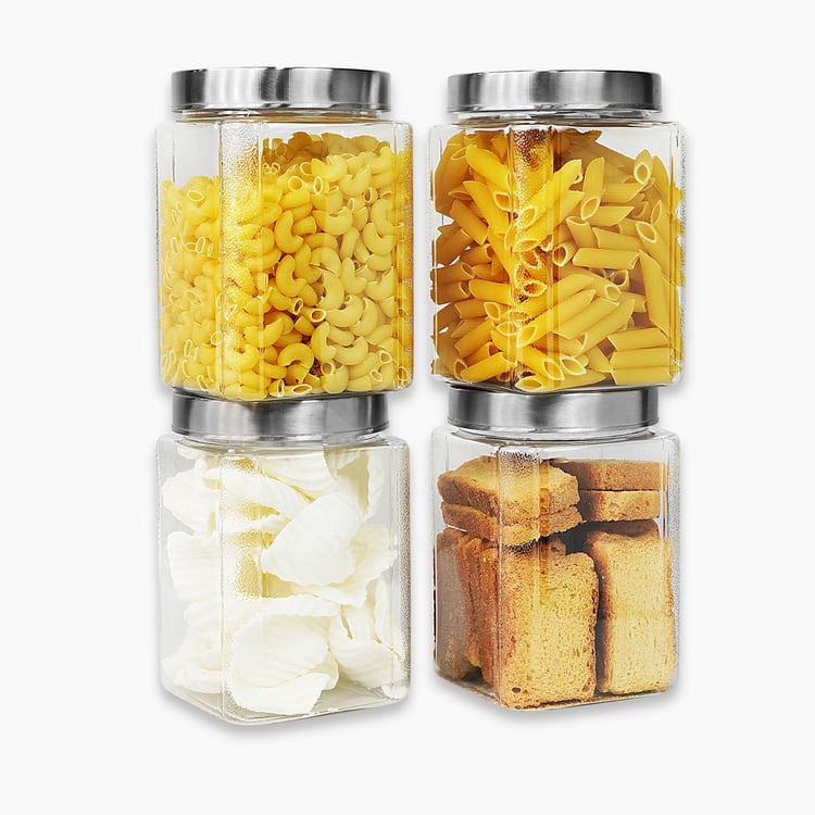 Varg Container 1250ml 4pcs Set | Stainless Steel Lids | Storage Jars