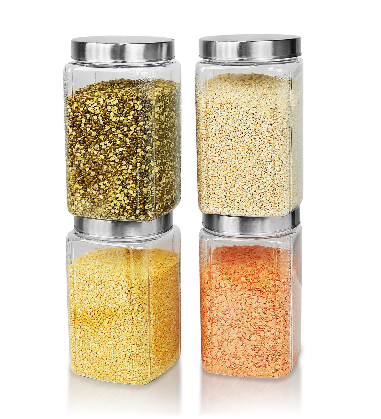 Varg Container 1500ml 4pcs Set | Stainless Steel Lids | Storage Jars