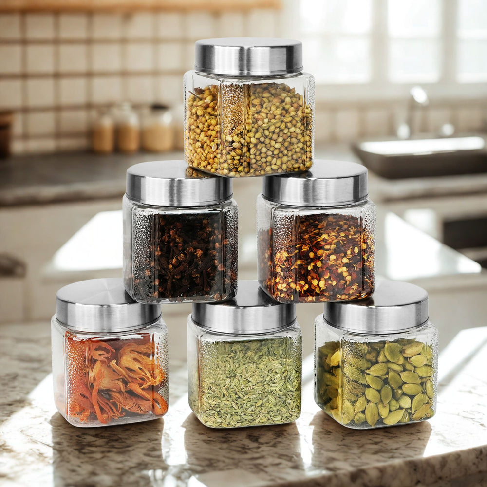 Varg Container 250ml 6pcs Set | Stainless Steel Lids | Storage Jars