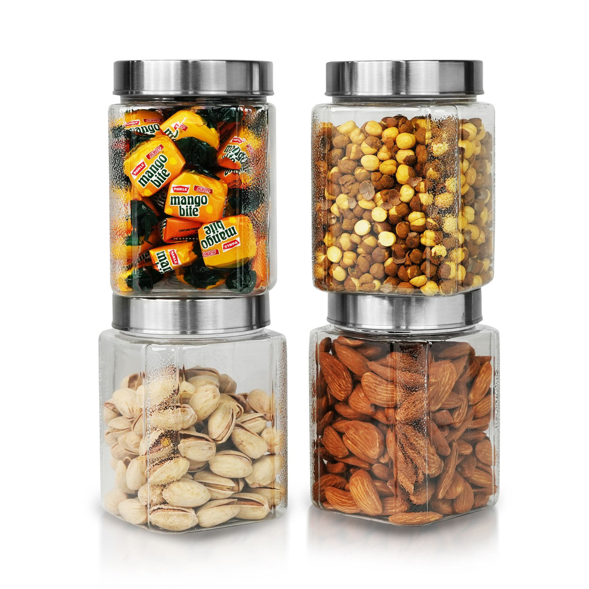 Varg Container 500ml 4pcs Set | Stainless Steel Lids | Storage Jars