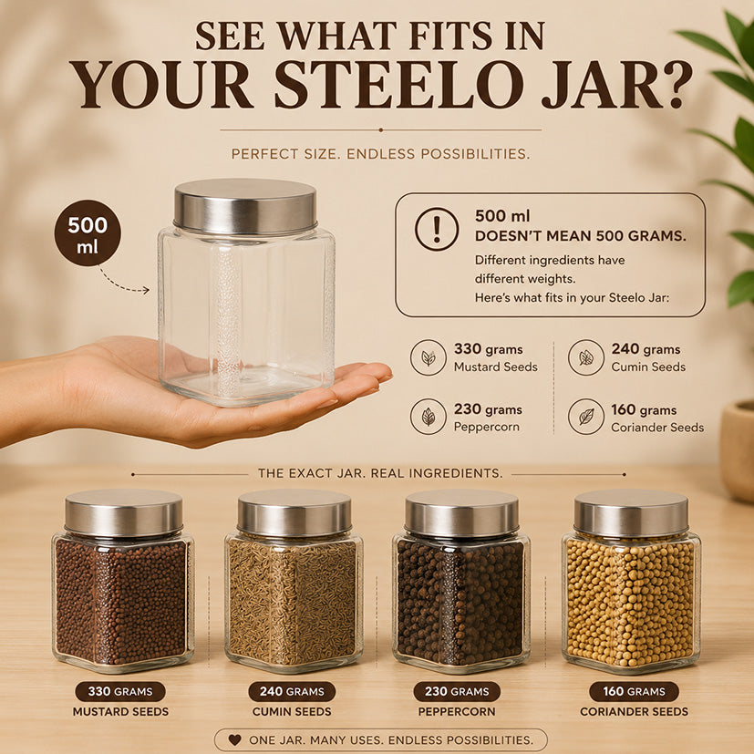 Varg Container 500ml 4pcs Set | Stainless Steel Lids | Storage Jars