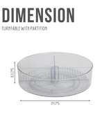 Turntable with Dividers | Rotating Kitchen Organiser