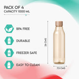 Aqua Water Bottle 4pcs Set | Leakproof Everyday Water Bottles