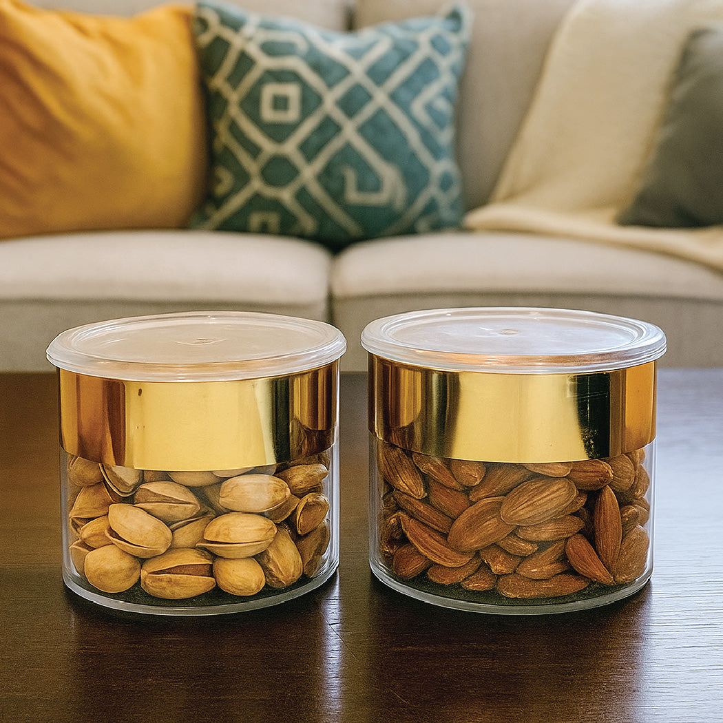 Candy Jar 500ml 2pcs Set | Designer Dry Fruit Jars