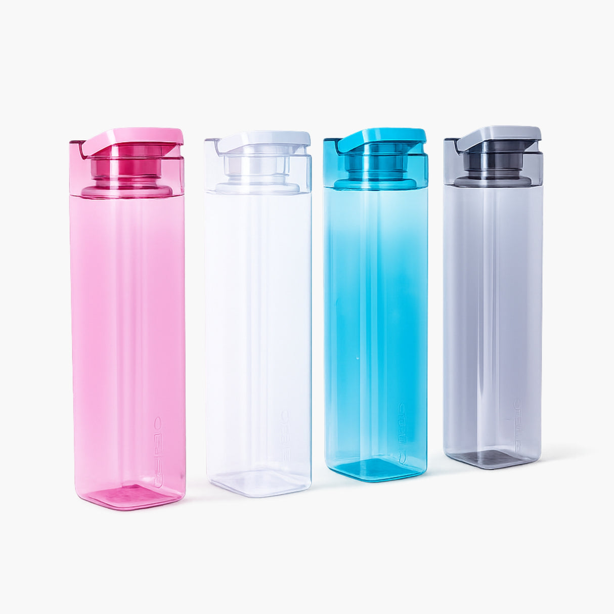 Cubic Water Bottle 1L 4pcs Set | Assorted | Leakproof Square Bottle