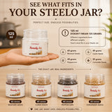 Homely Container 125ml 6pcs Set | Airtight Kitchen Storage Jars