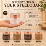 Homely Deluxe Container 125ml 6pcs Set | Premium Airtight Storage Jars