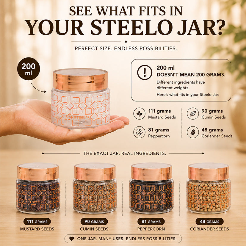 Homely Deluxe Container 200ml 6pcs Set | Premium Airtight Storage Jars