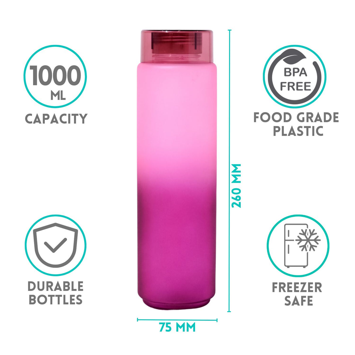 Multi-U Water Bottle 1L | Assorted | Leakproof Bottle