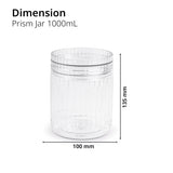 Prism Jar 1000ml 4pcs Set | Stackable Kitchen Storage Jars