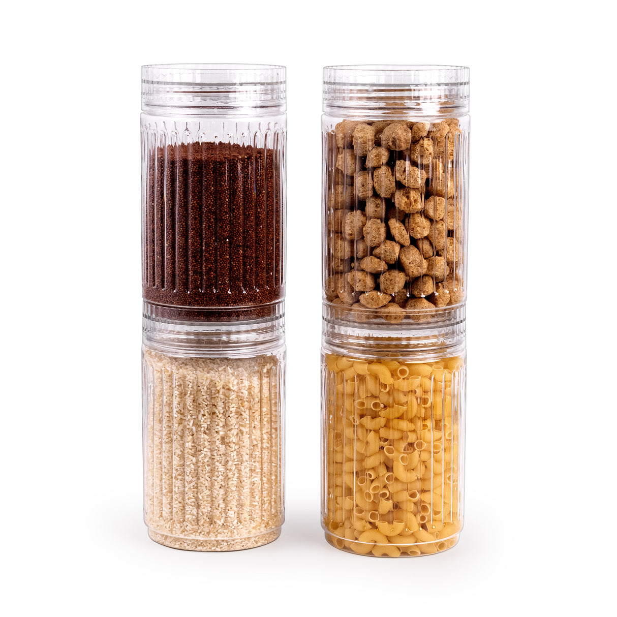 Prism Jar 1250ml 4pcs Set | Stackable Kitchen Storage Jars