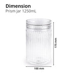 Prism Jar 1250ml 4pcs Set | Stackable Kitchen Storage Jars