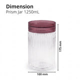 Prism Jar 1250ml 4pcs Set | Stackable Storage Containers | Wine Cap