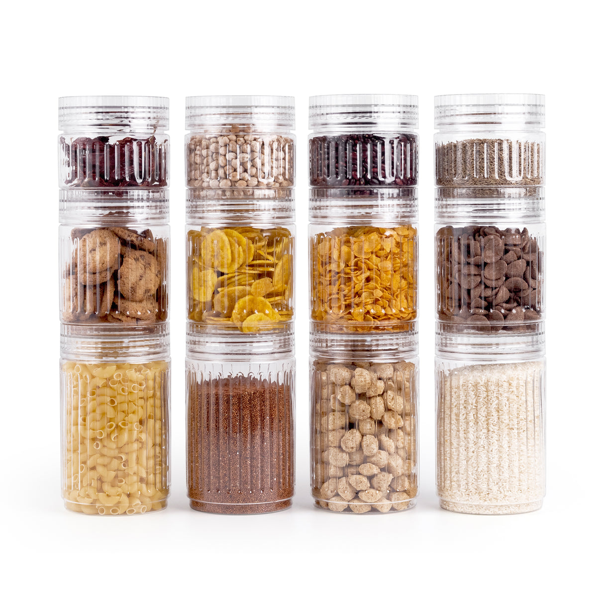 Prism Jar 12pcs Set Big | Stackable Kitchen Storage Jars
