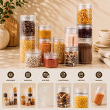 Prism Jar 12pcs Set Mix | Stackable Kitchen Storage Jars