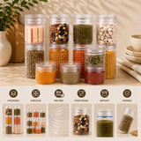Prism Jar 12pcs Set Small | Stackable Kitchen Storage Jars