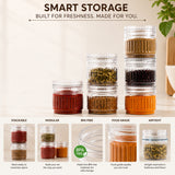 Prism Jar 350ml 6pcs Set | Stackable Kitchen Storage Jars