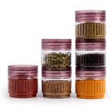 Prism Jar 350ml 6pcs Set | Stackable Storage Containers | Wine Cap